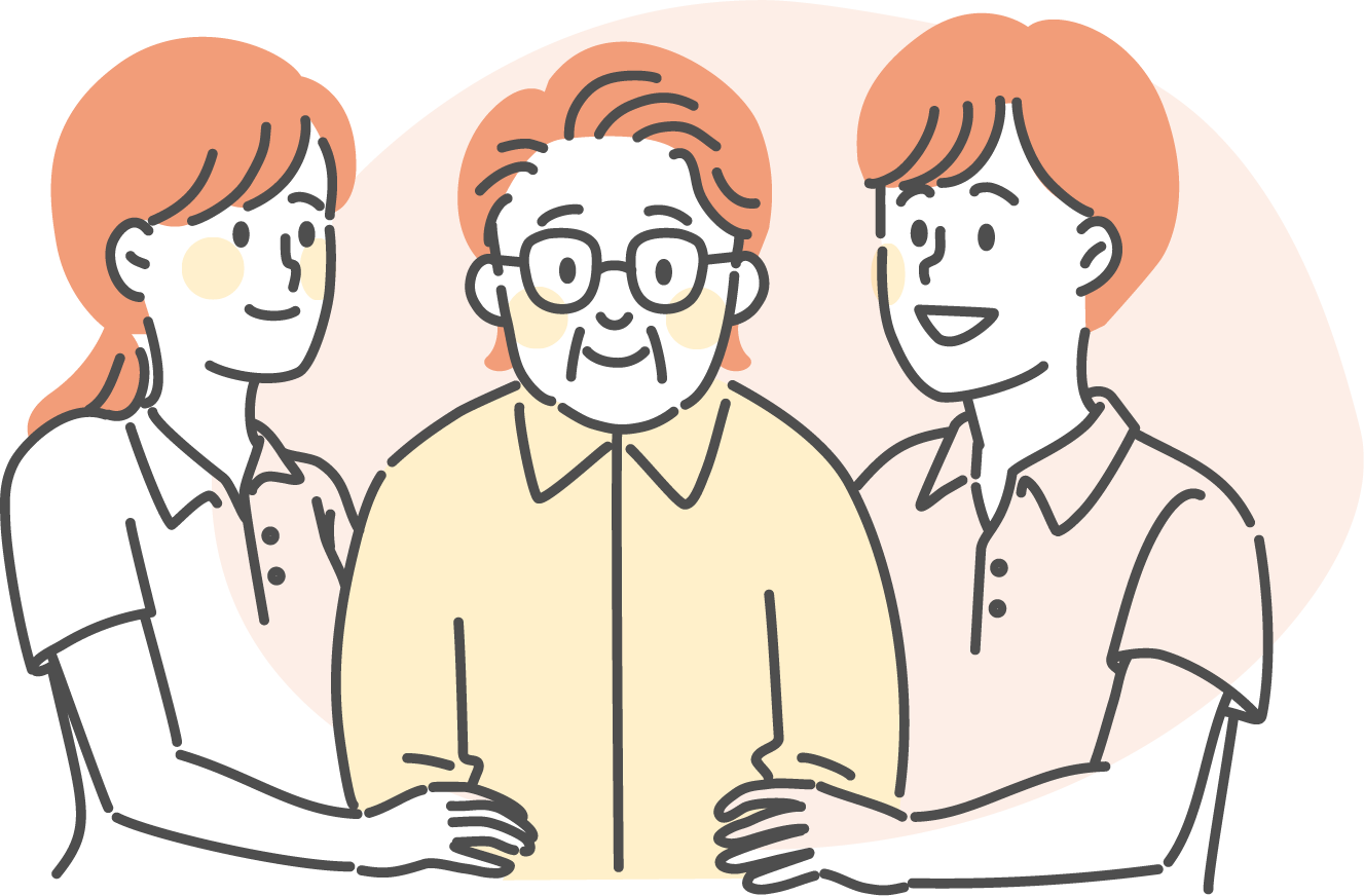 認知症ケアを受ける男性